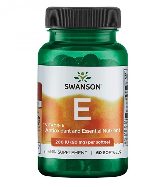 Swanson Vitamin E 90 мг 200IU  (60 капс)