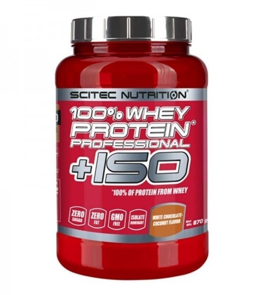 Scitec Nutrition 100% Whey Protein Professional +ISO 870 грамм