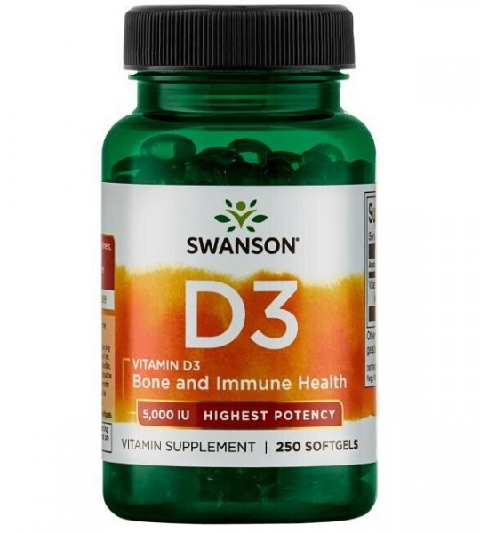 Swanson Vitamin D3 125 мкг 5000 IU  (250 капс)