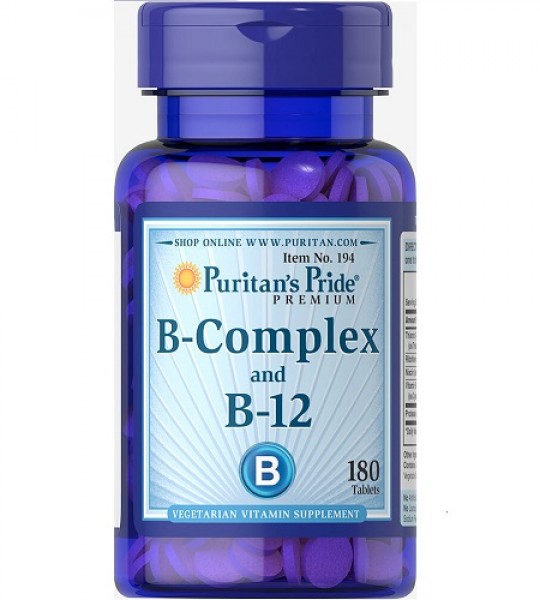 Puritan's Pride Vitamin B-Complex with B-12 (180 табл)