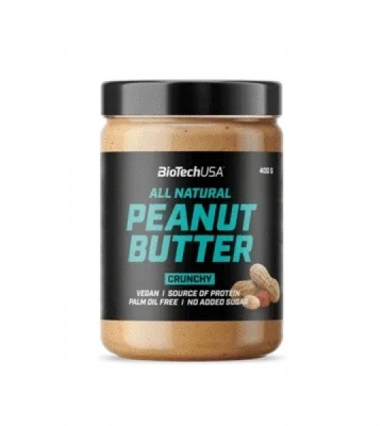 BioTech (USA) All Natural Peanut Butter Chrunchy 400 грам