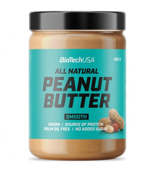BioTech (USA) All Natural Peanut Butter Smooth 400 грамм