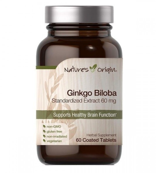 Nature's Origin Ginkgo Biloba Standardized Extract 60 mg (60 табл)