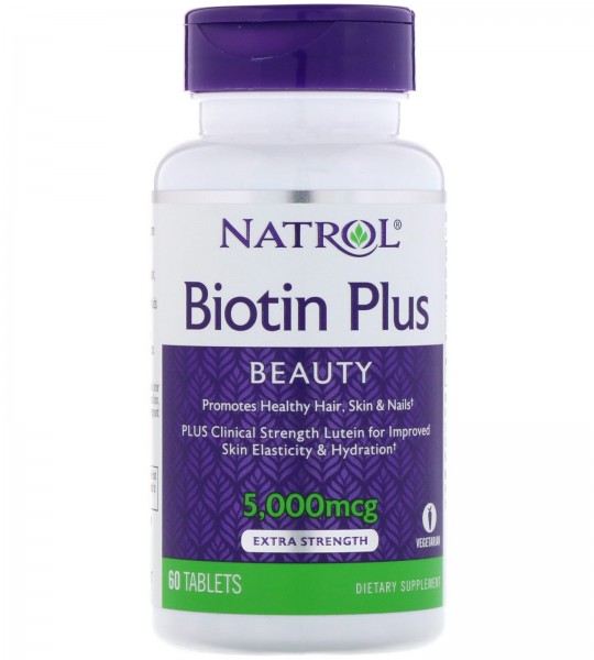 Natrol Biotin Plus 5000 мкг (60 таб)