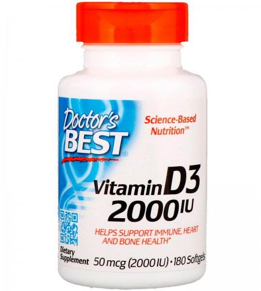 Doctor's Best Vitamin D3 50 мкг 2000 (180 капс)