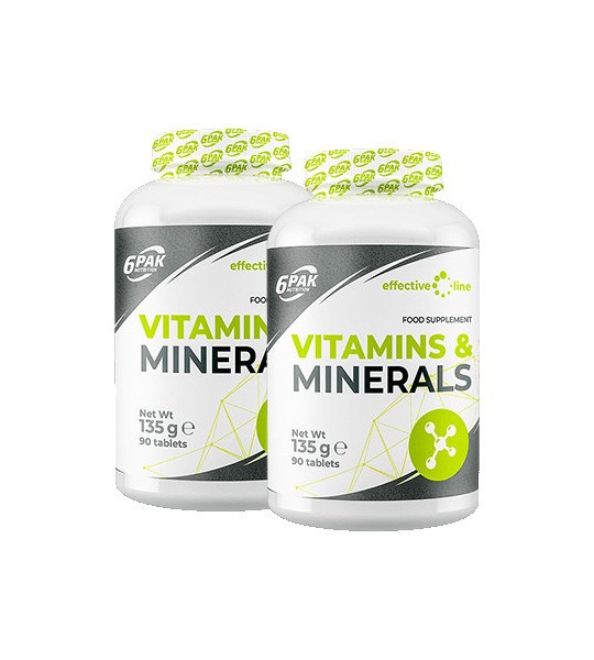 6PAK Nutrition Vitamins & Minerals 90 табл
