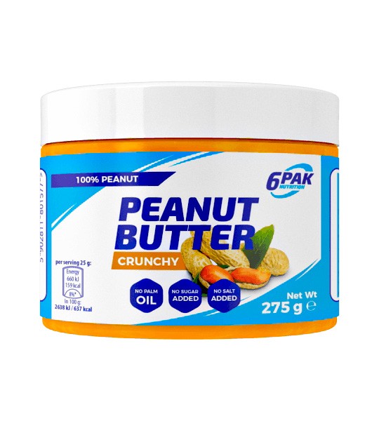 6PAK Nutrition Peanut butter Crunchy 275 грамм