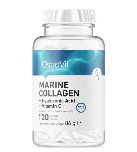 OstroVit Collagen Marine + Hyaluronic Acid + Vitamin C 120 капс