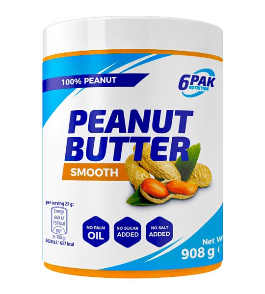 6PAK Nutrition Peanut butter Smooth 908 грамм