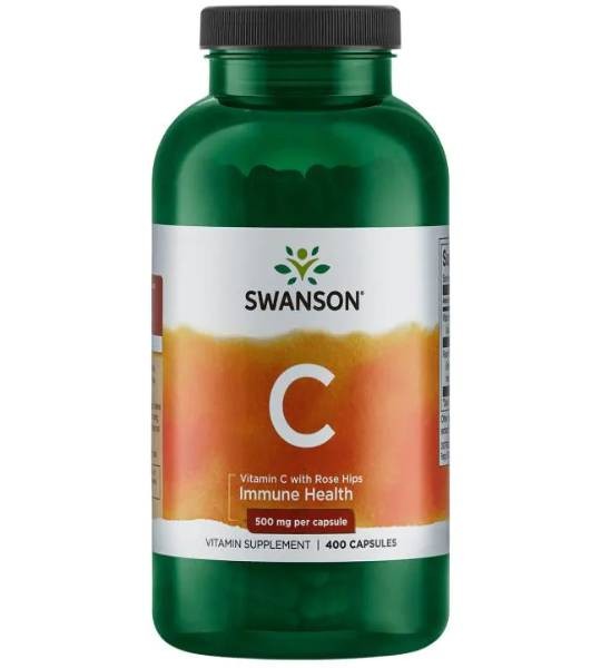 Swanson Vitamin C with Rose Hips 500 мг (400 капс)