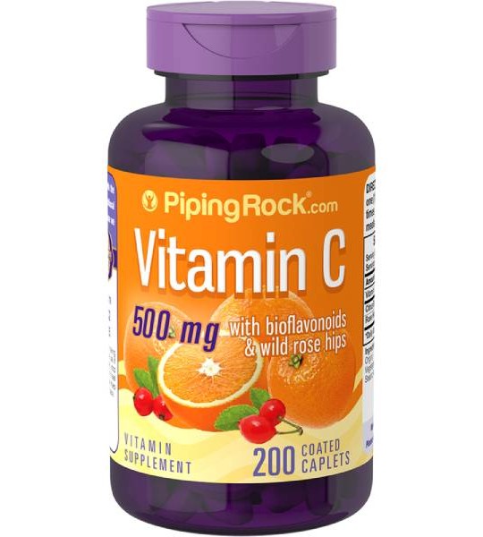 Piping Rock Vitamin C 500 мг with Bioflavonoids & Rose Hips (200 табл)