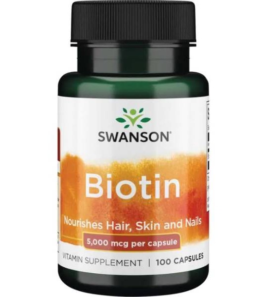 Swanson Biotin 5000 мкг (100 капс)