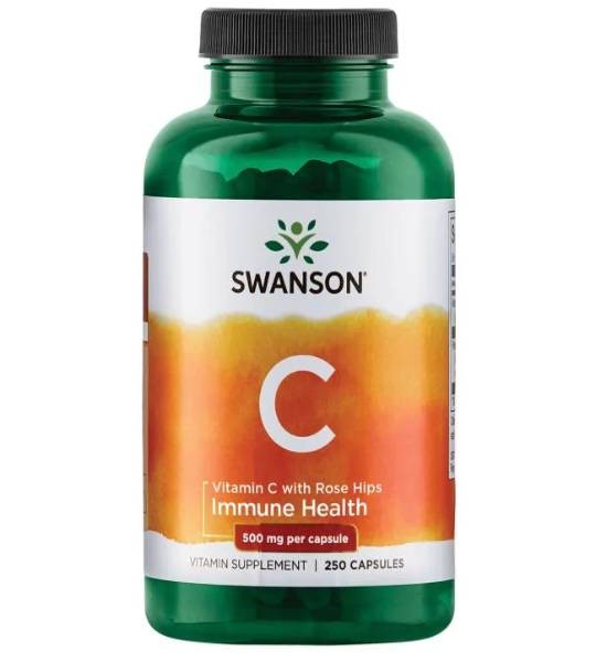 Swanson Vitamin C with Rose Hips 500 мг (250 капс)