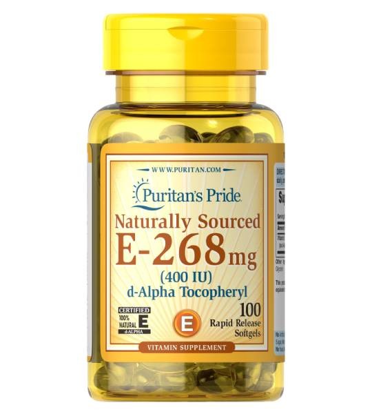 Puritan's Pride Naturallly Sourced Vitamin E-268 мкг 400 IU (100 капс)