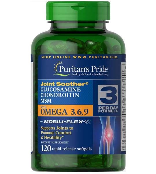 Puritan's Pride Glucosamine, Chondroitin & MSM with Omega 3, 6, 9 (120 капс)