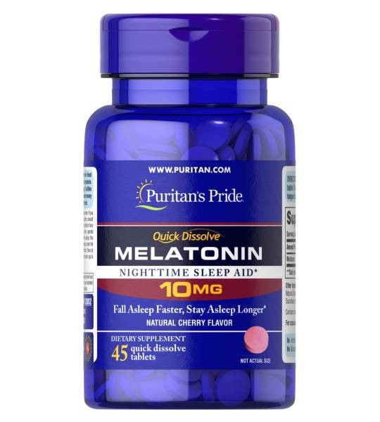 Puritan's Pride Quick Dissolve Melatonin 10 mg (45 табл)