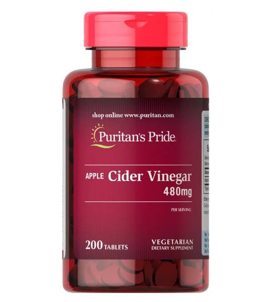 Puritan's Pride Apple Cider Vinegar 480 мг (200 табл)