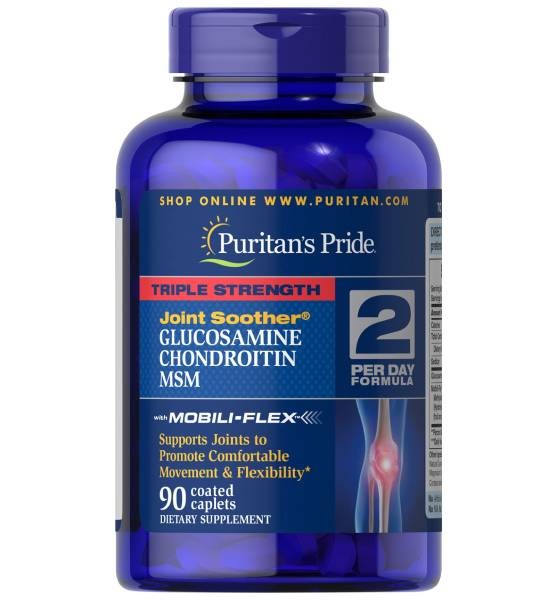Puritan's Pride Glucosamine Chondroitin MSM Triple Strength (90 табл)