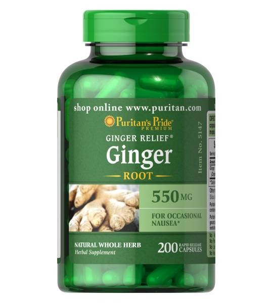 Puritan's Pride Ginger 550 мг (200 капс)