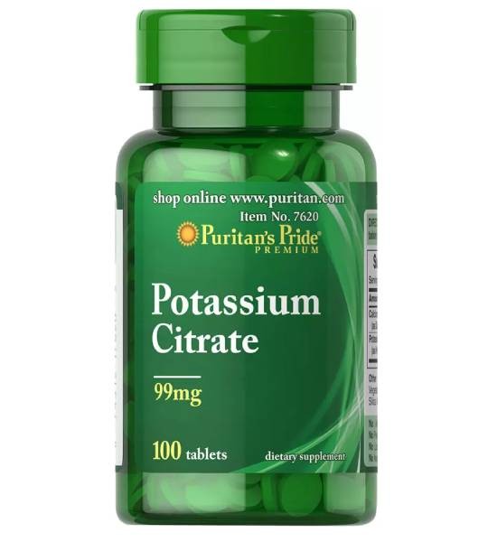 Puritan's Pride Potassium Citrate 99 мг (100 табл)