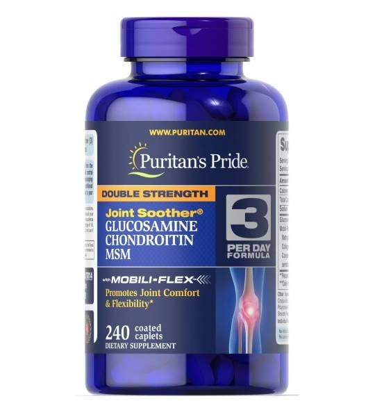 Puritan's Pride Glucosamine Chondroitin MSM Double Strength (240 табл)