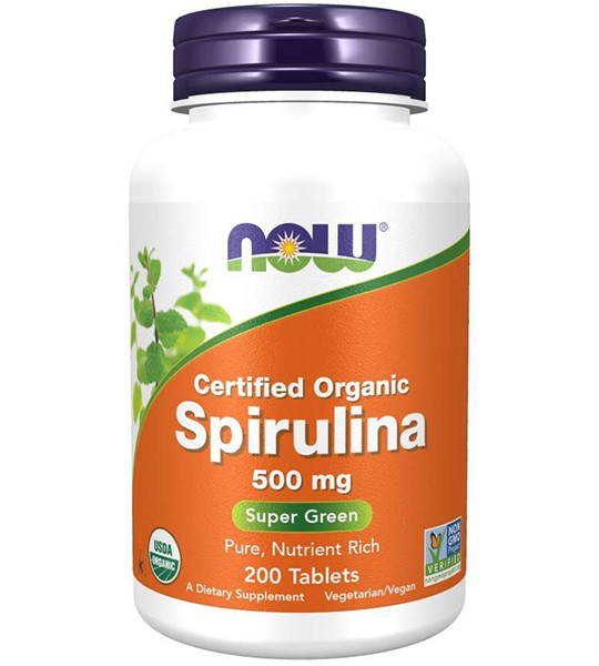 NOW Spirulina 500 мг Super Green (200 табл)