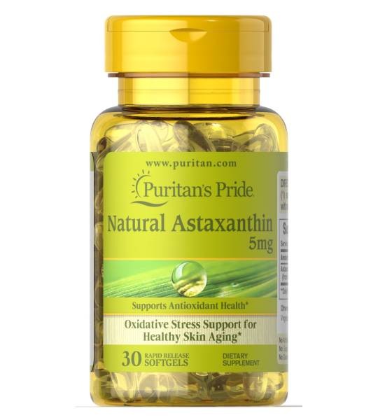 Puritan's Pride Natural Astaxanthin 5 мг (30 капс)