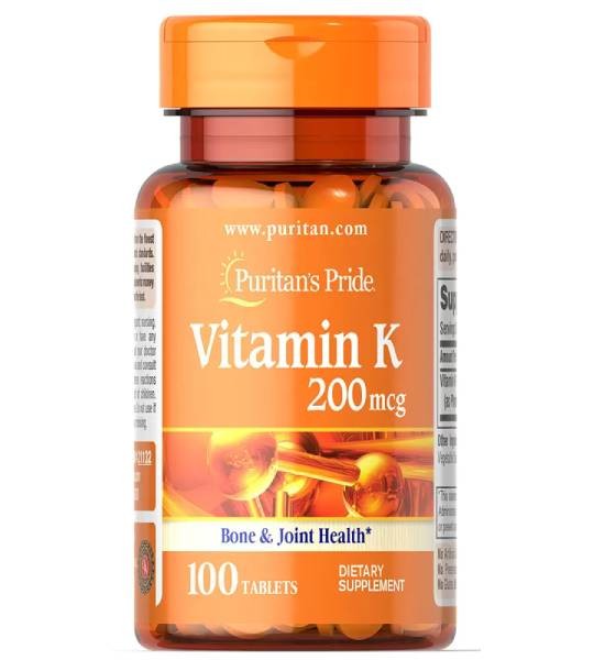 Puritan's Pride Vitamin K 200 мкг (100 табл)