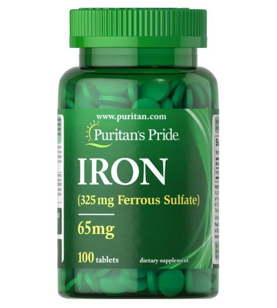 Puritan's Pride Iron  65 мг (100 табл)