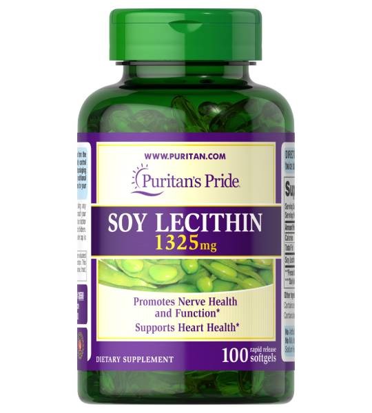 Puritan's Pride Soy Lecithin 1325 мг (100 капс)