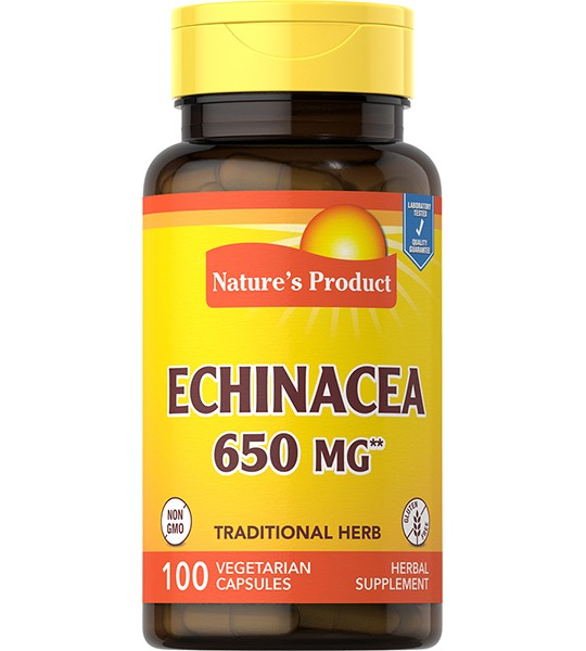 Nature's Product Echinacea 650 мг Vegetarian Capsules 100 капс