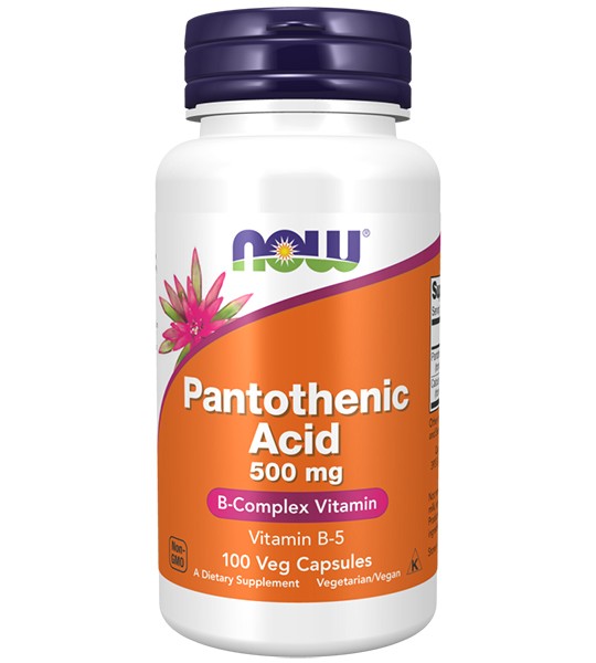 NOW Pantothenic Acid 500 мг 100 капс