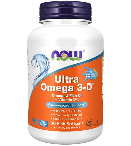 NOW Ultra Omega 3-D 90 капс
