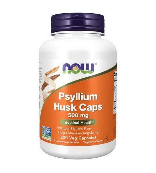 NOW Psyllium Husk 500 мг Veg Capsules 200 капс