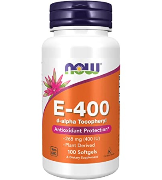 NOW Vitamin E-400 IU D-Alpha Tocopheryl 100 капс