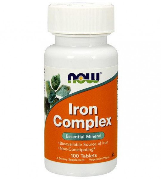 NOW Iron Complex Vegetarian Tablets 100 табл