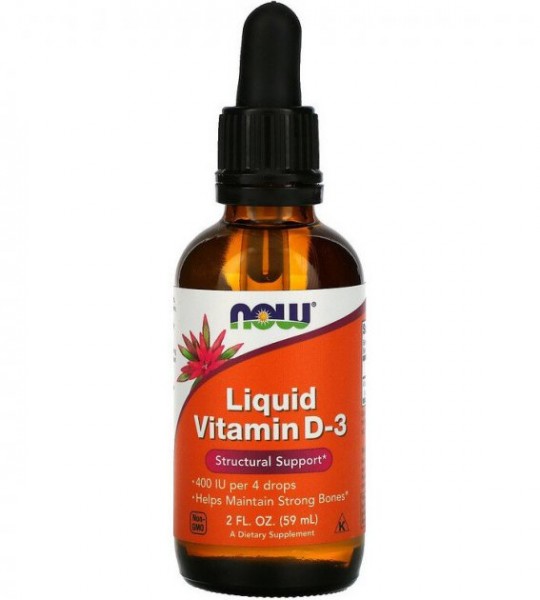 NOW Liquid Vitamin D-3 10 мкг 400 МО 59 мл