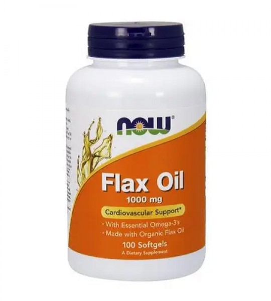 NOW Flax Oil 1000 мг 100 капс