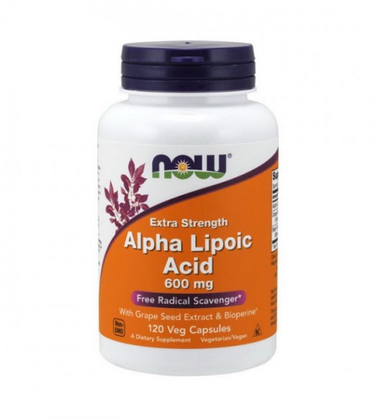 NOW Alpha Lipoic Acid 600 мг Extra Strength Veg Capsules 120 капс