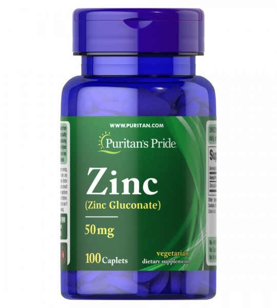 Puritan's Pride Zinc Gluconate 50 мг (100 табл)