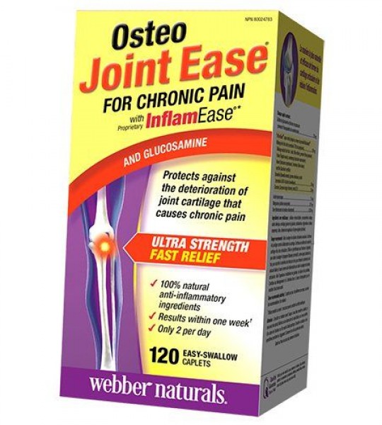 Webber Naturals Osteo Joint Ease For Chronic Pain With InflamEase And Glucosamine 120 табл
