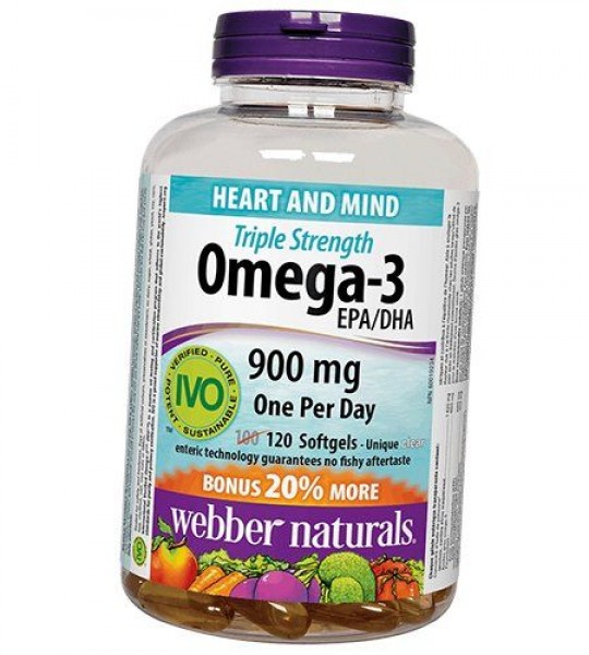Webber Naturals Omega-3 900 мг 120 капс