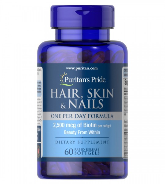 Puritan's Pride Hair Skin & Nails One Per Day Formula (60 капc)