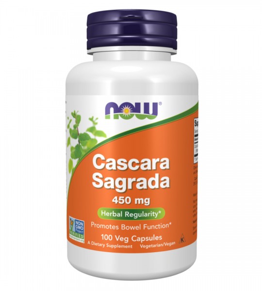 NOW Cascara Sagrada 450 мг 100 капс