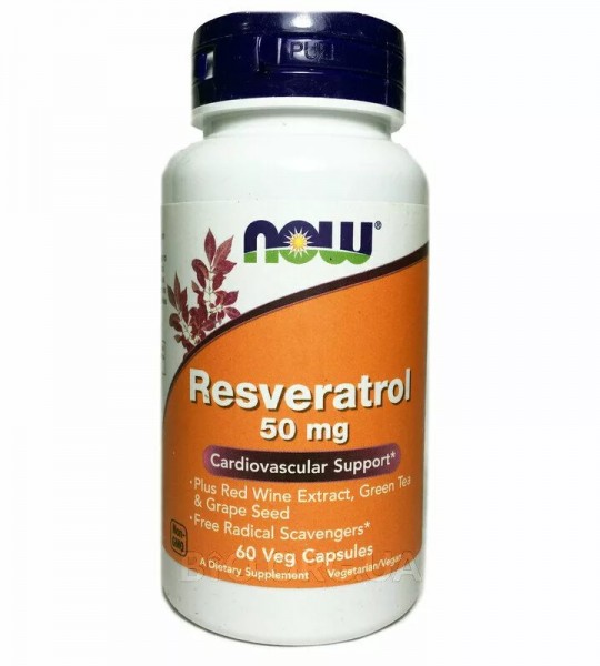 NOW Resveratrol 50 мг 60 капс