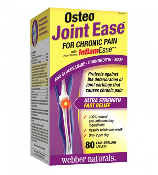 Webber Naturals Osteo Joint Ease + InflamEase +Gl.+Ch.+MSM 80 табл
