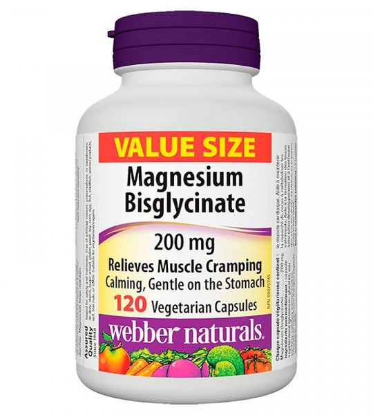 Webber Naturals Magnesium Bisglycinate 200 мг 120 капс